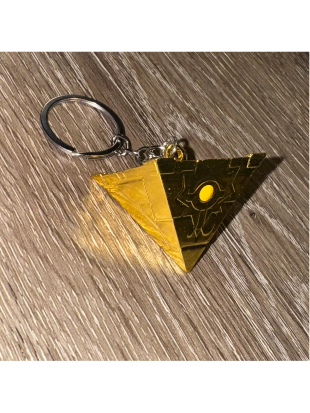 Yu-Gi-Oh! Triangle Millennium Puzzle Keychain One Size Gold Y2k